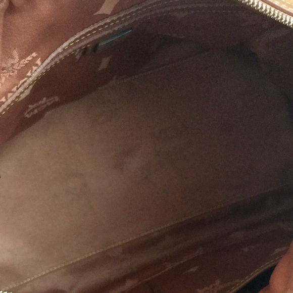 AUTHENTIC MCM Visetos Coated Canvas Leather Boston Top Handle Bag.  EUC - Picture 8 of 11